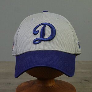 New Era 39THIRTY Los Angeles Dodgers Hat Grey Blue Men's M/L Cursive D Patch